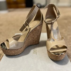 Jimmy Choo Pela wedge - Nude size 6.5